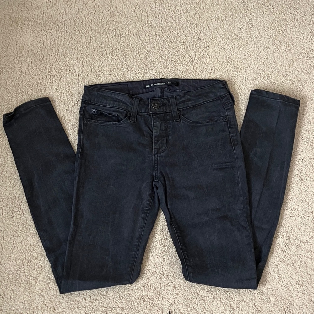 Big Star Alex Skinny Charcoal Jeans, 0-1, 24-25, like new